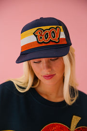 NAVY BOO TRUCKER HAT